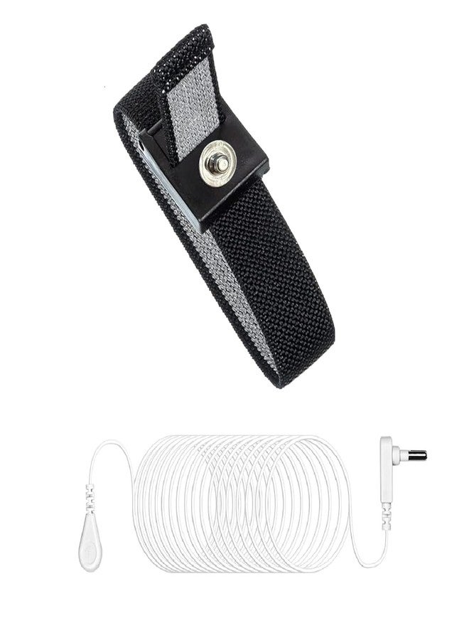 LAXVAPIU Grounding Wristband Grounding Bracelet Wrist Straps for Pain Relief Sleep Earth Connected Therapy Wrist Band with 15ft Cord - Image 1